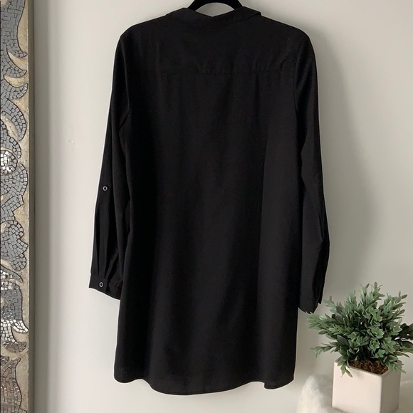 Black collared shirt dress - Picture 3 of 5